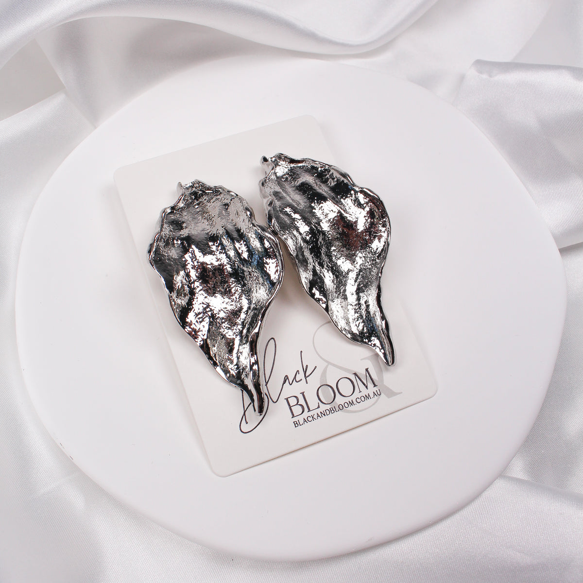 COVE EARRINGS - SILVER - Black & Bloom