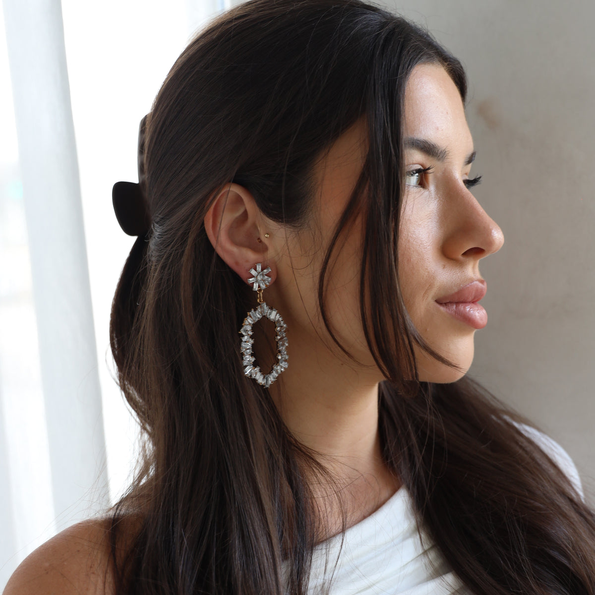 ALEX EARRINGS - Black & Bloom