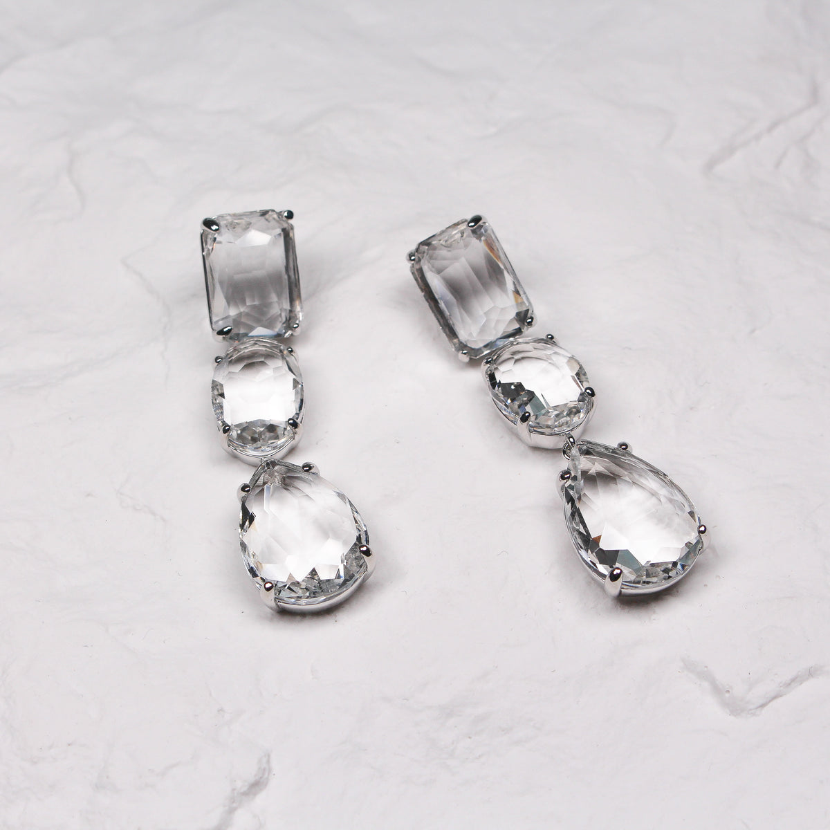 AMALFI EARRINGS SILVER - Black & Bloom