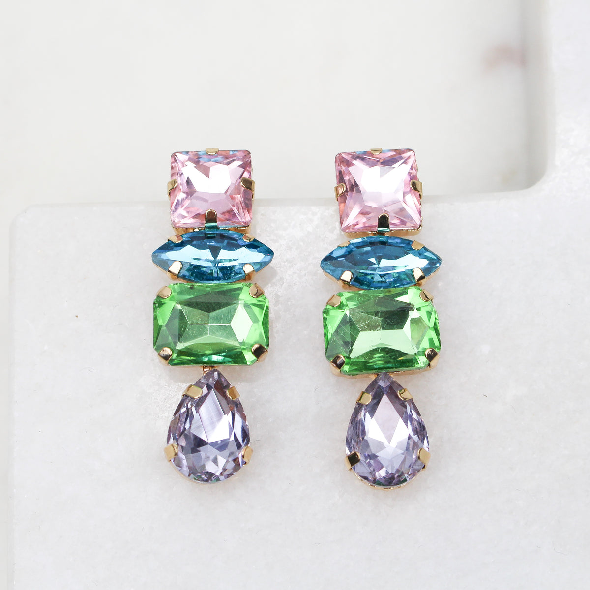 AUDREY EARRINGS - Black & Bloom