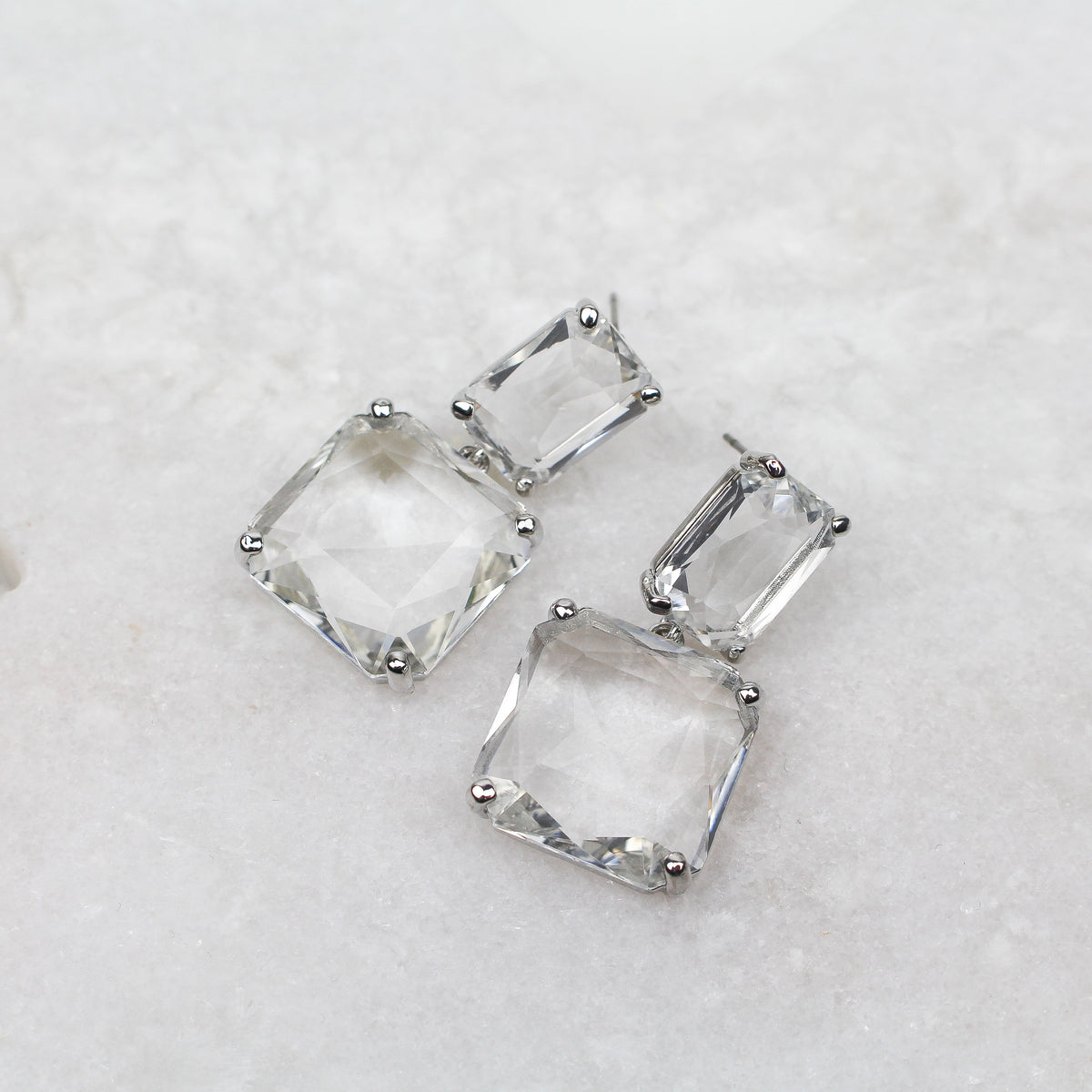 BRONTE EARRINGS SILVER - Black & Bloom