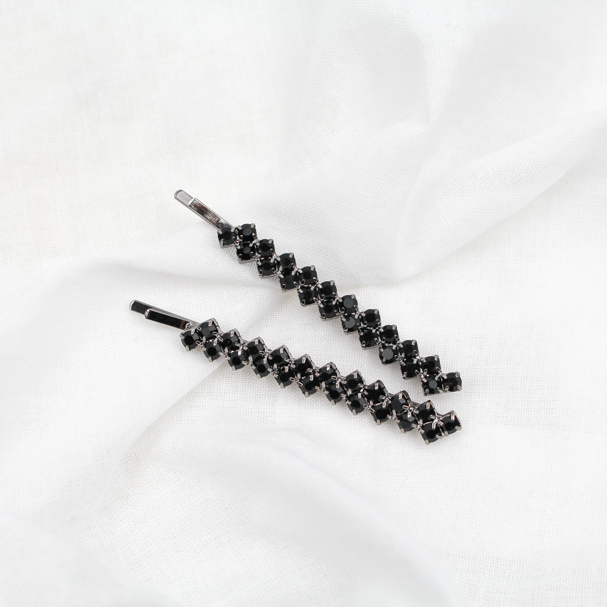 FLO HAIR PIN DUO BLACK - Black & Bloom