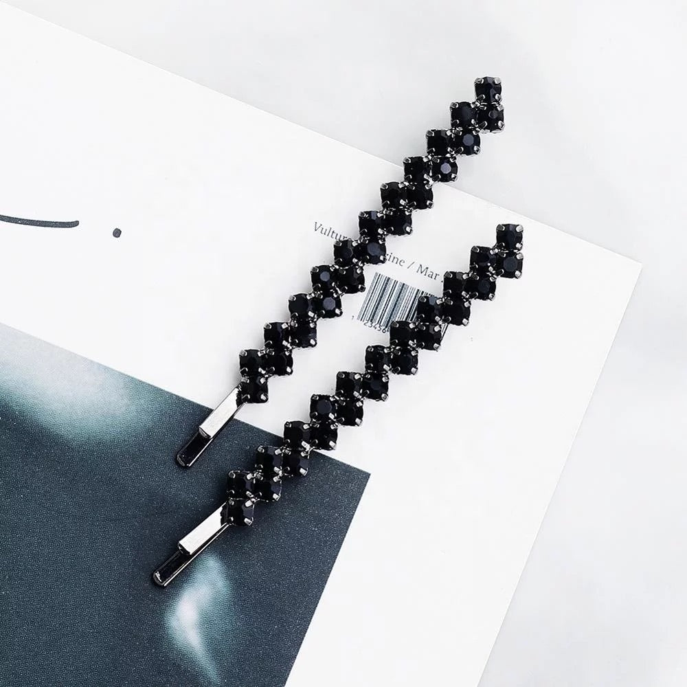 FLO HAIR PIN DUO BLACK - Black & Bloom