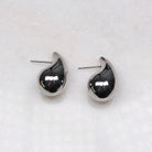 AVA EARRINGS SILVER - Black & Bloom