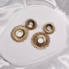 IRIS EARRINGS - Black & Bloom