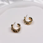 CHLOE EARRINGS - Black & Bloom