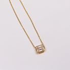 EMERALD BEZEL NECKLACE - Black & Bloom