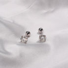 ROUND MOISSANITE EARRINGS - Black & Bloom