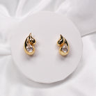 TEAR DROP MOISSANITE EARRINGS GOLD - Black & Bloom