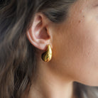 AVA EARRINGS GOLD - Black & Bloom