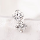 CLOVER MOISSANITE EARRINGS - Black & Bloom