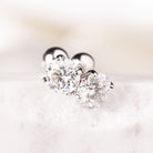 ROUND MOISSANITE EARRINGS - Black & Bloom
