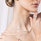 TENNIS NECKLACE - MOISSANITE - Black & Bloom