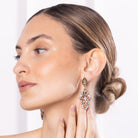 SOPHIA EARRINGS - Black & Bloom