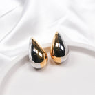 AVA EARRINGS TWO TONE - Black & Bloom