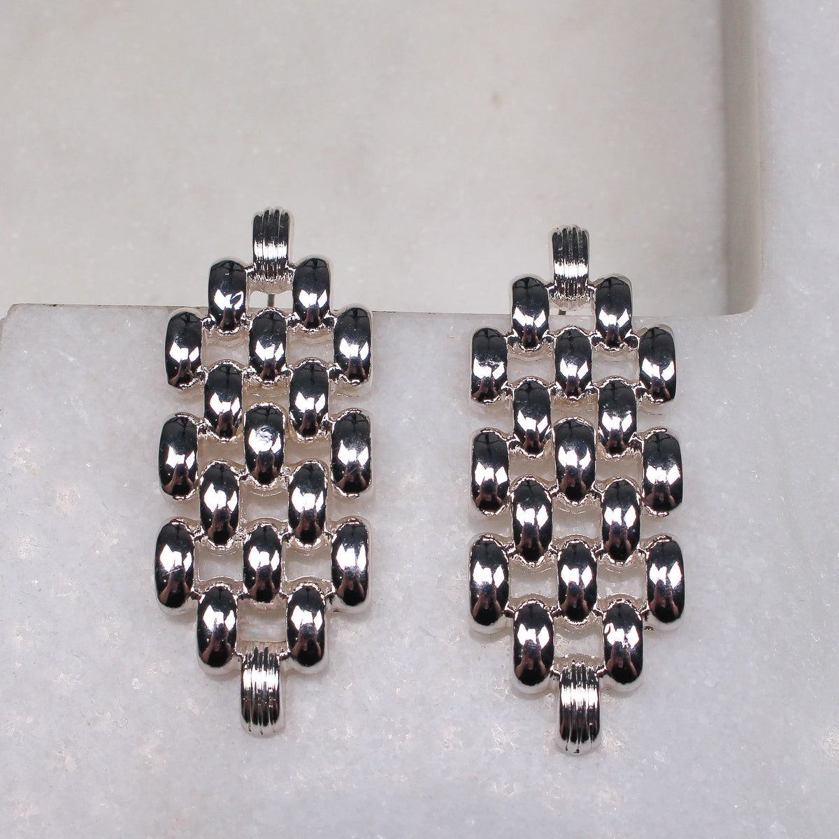 CASSIA EARRINGS SILVER - Black & Bloom
