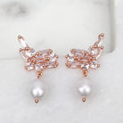 TIA EARRINGS ROSE GOLD - Black & Bloom