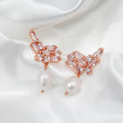 TIA EARRINGS ROSE GOLD - Black & Bloom