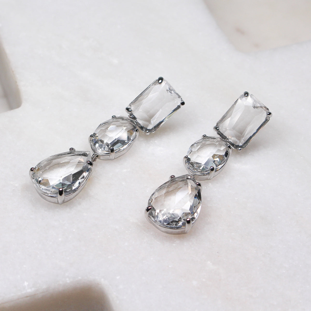AMALFI EARRINGS SILVER - Black & Bloom