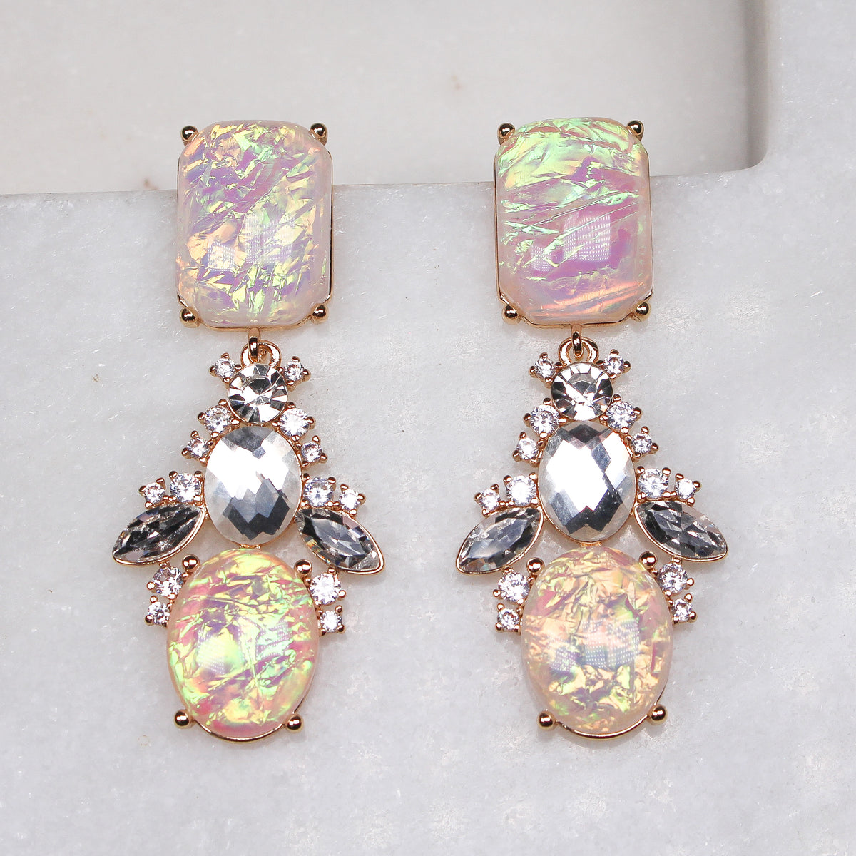 ABIGAIL EARRINGS - Black & Bloom