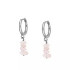 RAYA EARRINGS PINK SILVER - Black & Bloom