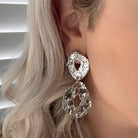 SORRENTO EARRINGS SILVER - Black & Bloom