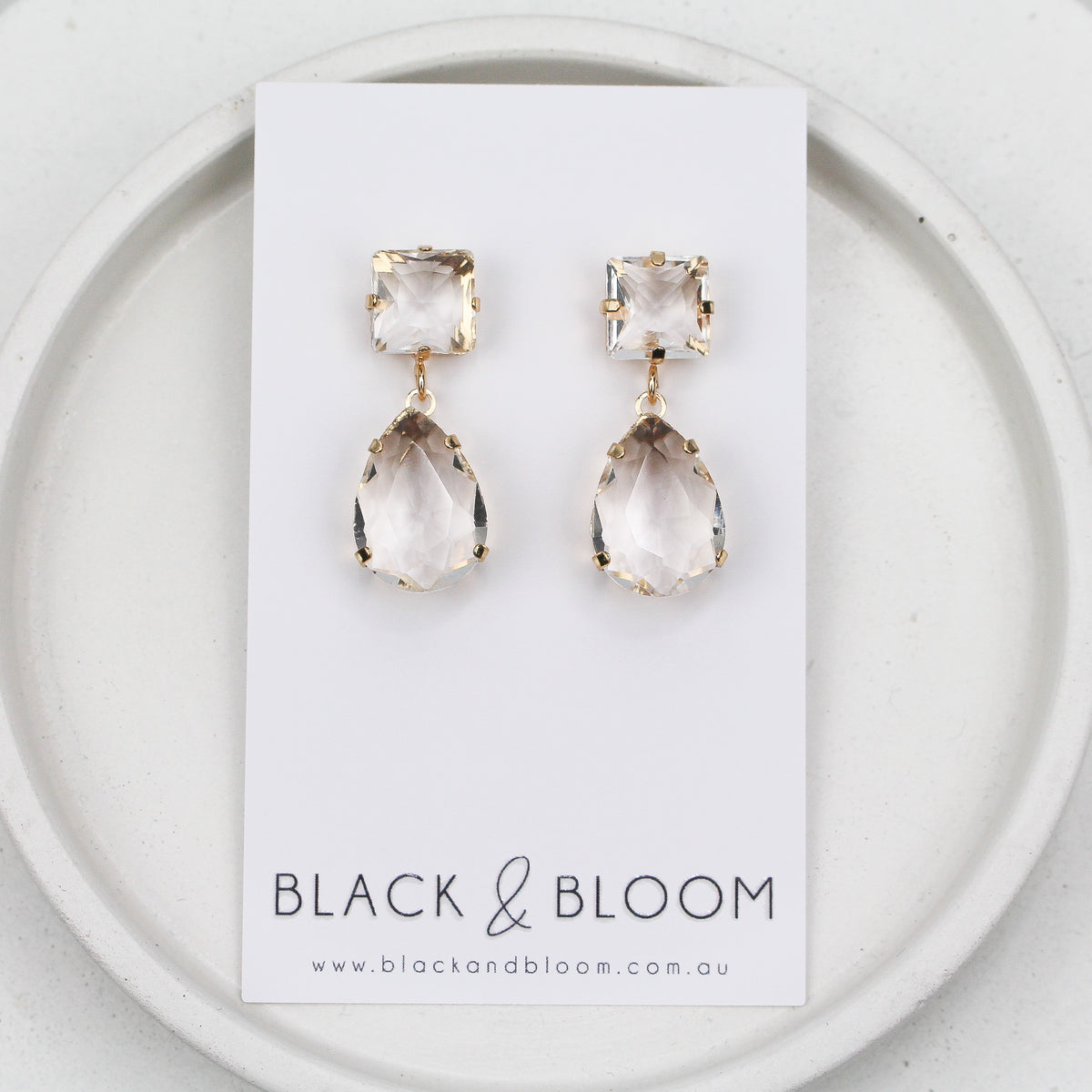 SANREMO EARRINGS - Black & Bloom