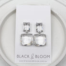 BRONTE EARRINGS SILVER - Black & Bloom