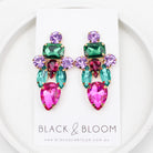 KATE EARRINGS - Black & Bloom