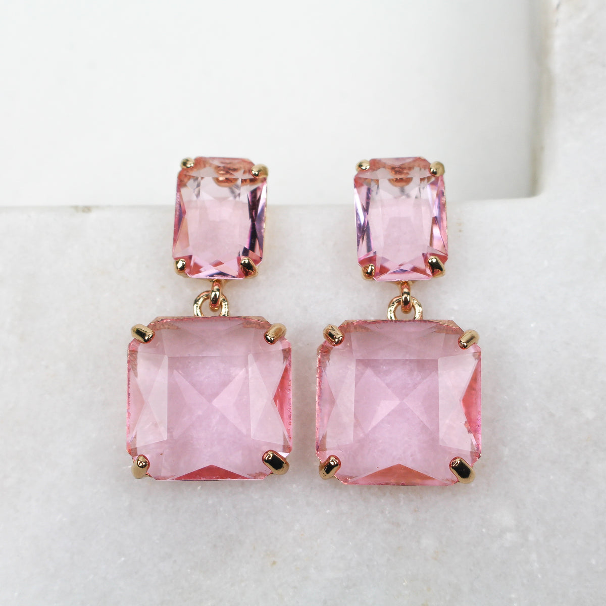 BRONTE EARRINGS PINK - Black & Bloom